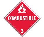 COMBUSTIBLE 3 DOT PLACARD SIGN