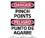 DANGER PINCH POINTS SIGN - BILINGUAL