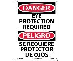 DANGER EYE PROTECTION REQUIRED SIGN - BILINGUAL
