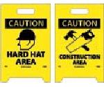 HARD HAT AREA DOUBLE-SIDED FLOOR SIGN