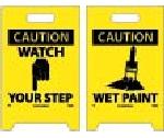 CAUTION WATCH YOUR STEP DOUBLE-SIDED FLOOR SIGN