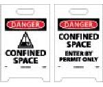 DANGER CONFINED SPACE DOUBLE-SIDED FLOOR SIGN