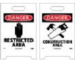 DANGER RESTRICTED AREA DOUBLE-SIDED FLOOR SIGN