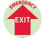 EMERGENCY EXIT GLOW WALK ON FLOOR SIGN