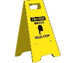 CAUTION WATCH YOUR STEP HEAVY DUTY FLOOR STAND