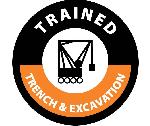 TRAINED TRENCH & EXCAVATION HARD HAT EMBLEM
