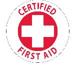 CERTIFIED FIRST AID HARD HAT EMBLEM