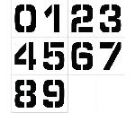 INDIVIDUAL CHARACTER STENCIL NUMBER SET 12"