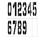 INDIVIDUAL CHARACTER STENCIL NUMBER SET 36"