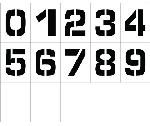 INDIVIDUAL CHARACTER STENCIL NUMBER SET 8"