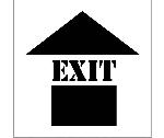 EXIT WITH UP ARROW PLANT MARKING STENCIL