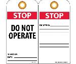 STOP DO NOT OPERATE TAG