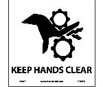 KEEP HANDS CLEAR LABEL