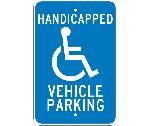 HNDICAPPED VEHICLE PARKING SIGN