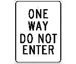 ONE WAY DO NOT ENTER SIGN