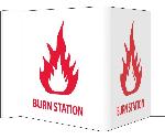 3-VIEW BURN STATION SIGN