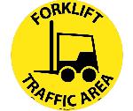 FORKLIFT TRAFFIC AREA WALK ON FLOOR SIGN