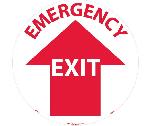EMERGENCY EXIT WALK ON FLOOR SIGN