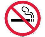 NO SMOKING SYMBOL WALK ON FLOOR SIGN