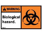 WARNING BIOLOGICAL HAZARD LABEL