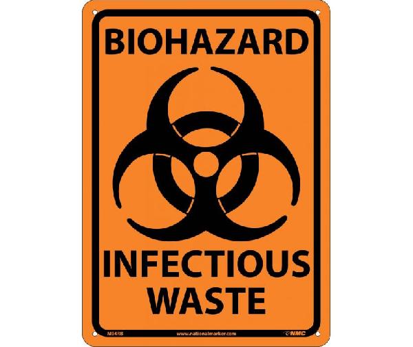 BIOHAZARD INFECTIOUS WASTE SIGN - Mutual Screw & Supply