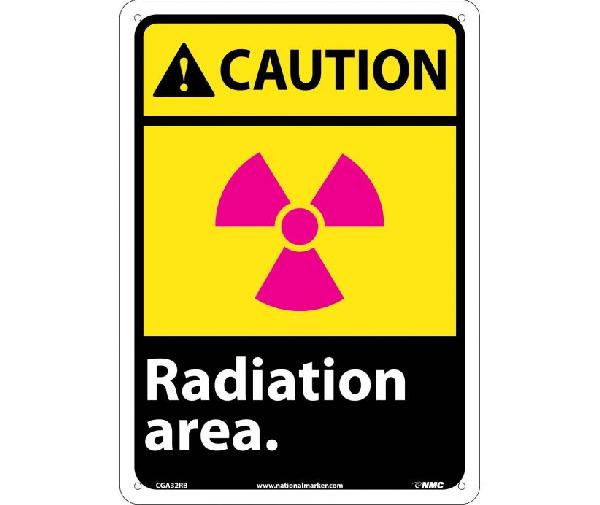 CAUTION RADIATION AREA SIGN - Mutual Screw & Supply