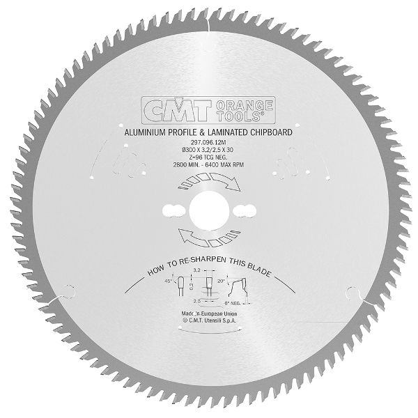 CMT 10-1/4 x 80T x 30mm Industrial Non-Ferrous & Laminated Panel Tungsten Carbide Tipped Circular Saw Blade