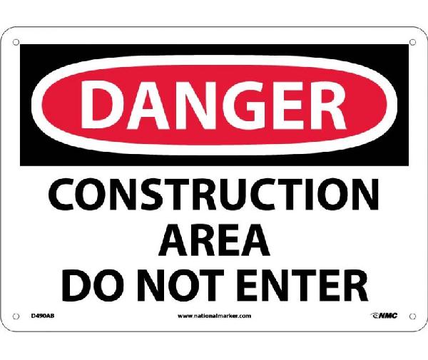 DANGER CONSTRUCTION AREA DO NOT ENTER SIGN - Mutual Screw & Supply