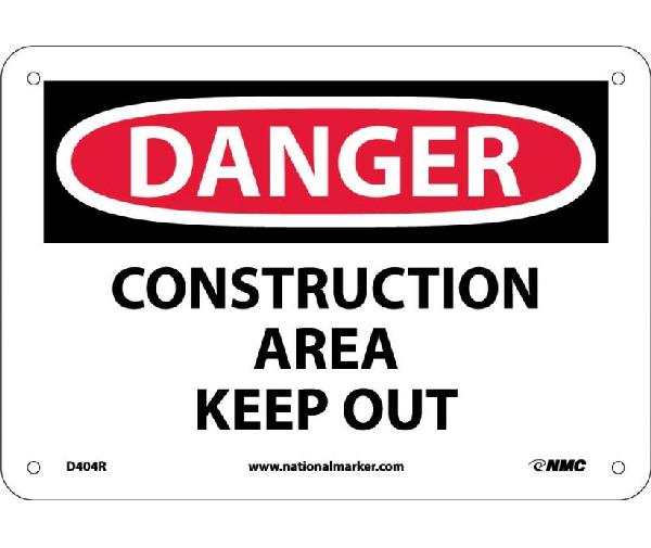 DANGER CONSTRUCTION AREA KEEP OUT SIGN - Mutual Screw & Supply