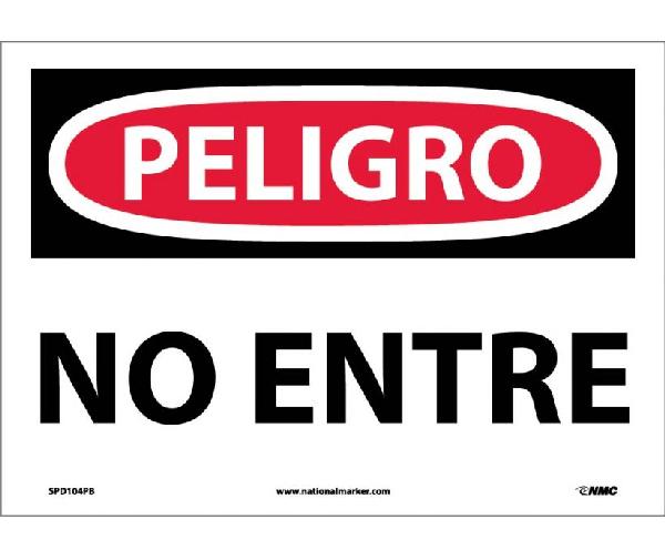 DANGER DO NOT ENTER SIGN - SPANISH - Mutual Screw & Supply