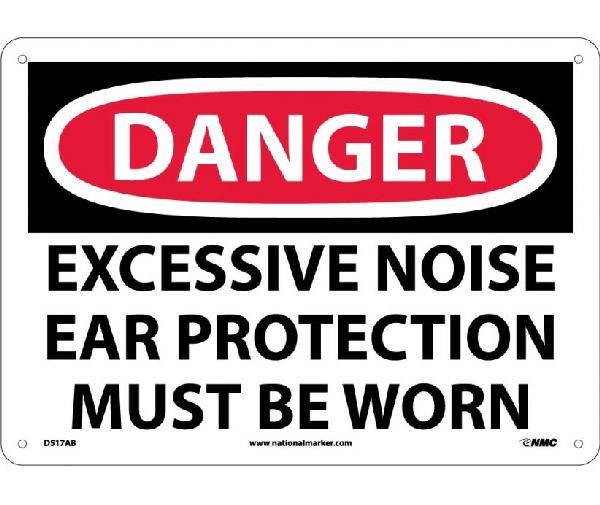 DANGER EAR PROTECTION MUST BE WORN SIGN - Mutual Screw & Supply