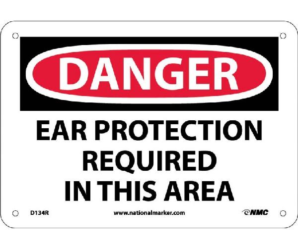 Danger Ear Protection Required In This Area Sign Mutual Screw And Supply