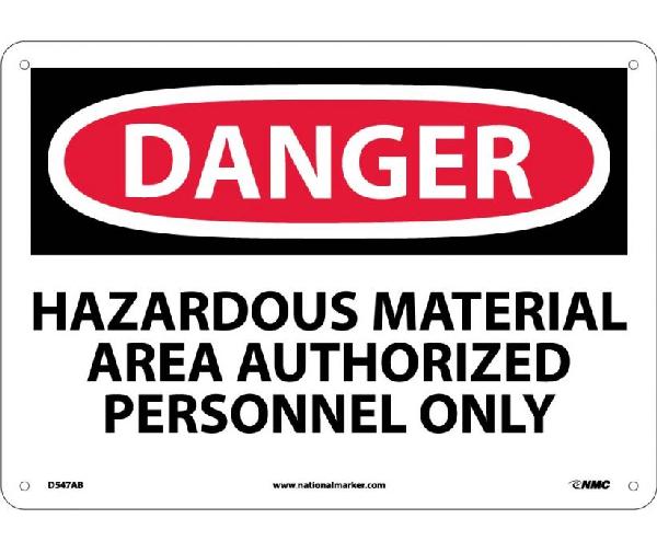 DANGER HAZARDOUS MATERIAL AREA SIGN - Mutual Screw & Supply