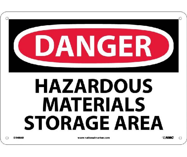 DANGER HAZARDOUS MATERIALS STORAGE AREA SIGN - Mutual Screw & Supply