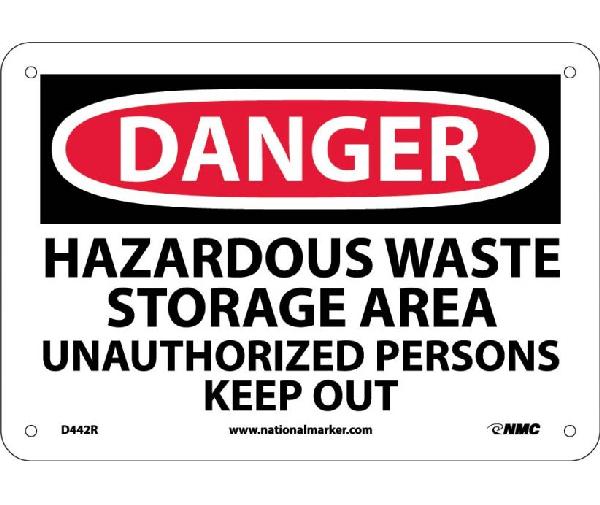 Danger Hazardous Waste Storage Area Sign - Mutual Screw & Supply