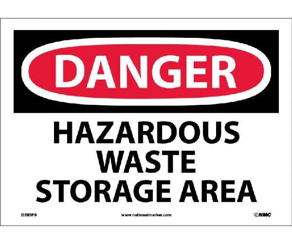 DANGER HAZARDOUS WASTE STORAGE AREA SIGN - Mutual Screw & Supply