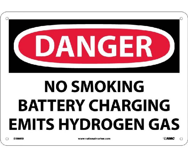 DANGER NO SMOKING BATTERY CHARGING SIGN - Mutual Screw & Supply