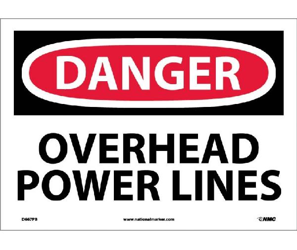 DANGER OVERHEAD POWER LINES SIGN - Mutual Screw & Supply