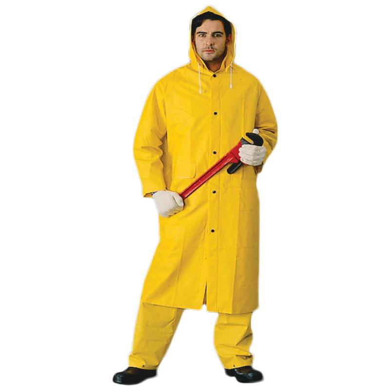 Heavy Weight PVC/Poly Raincoat, Orange