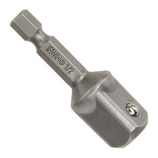 Irwin 1/4 Hex to 1/2 Drive Socket (Ball Lock) 2" OAL - Mutual Screw & Supply
