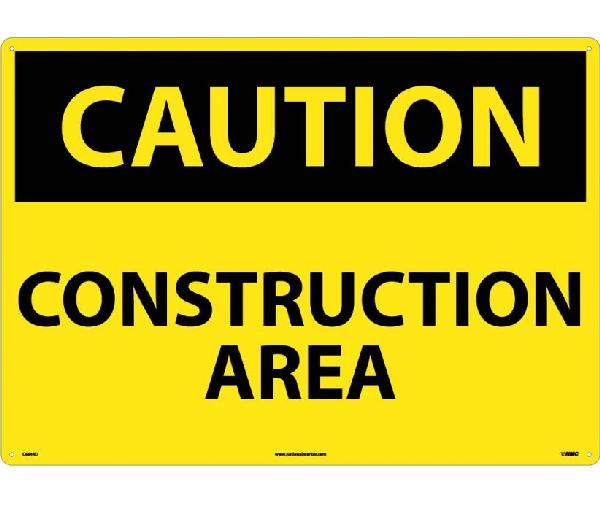 LARGE FORMAT CAUTION CONSTRUCTION AREA SIGN - Mutual Screw & Supply