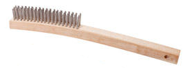 Magnolia Brush 14 Stainless Steel Curved Handle Scratch Wire Brush