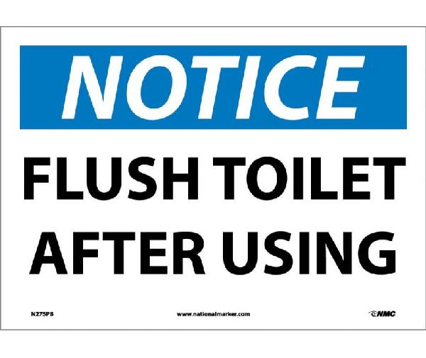 NOTICE FLUSH TOILET AFTER USING - Mutual Screw & Supply