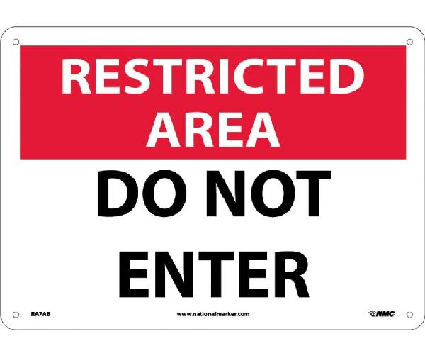 RESTRICTED AREA DO NOT ENTER SIGN - Mutual Screw & Supply