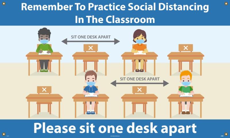 SOCIAL DISTANCING CLASSROOM BANNER