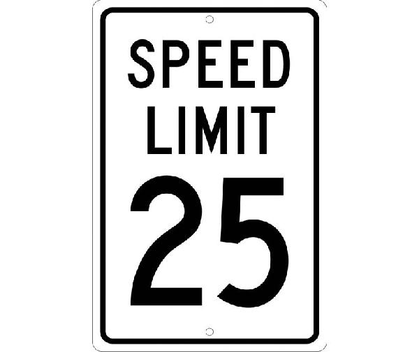 SPEED LIMIT 25 SIGN - Mutual Screw & Supply