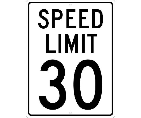 Speed Limit 30 Sign - Mutual Screw & Supply