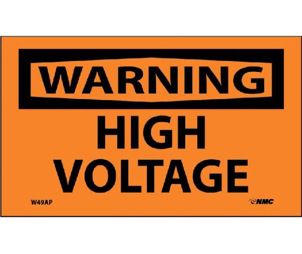 WARNING HIGH VOLTAGE LABEL